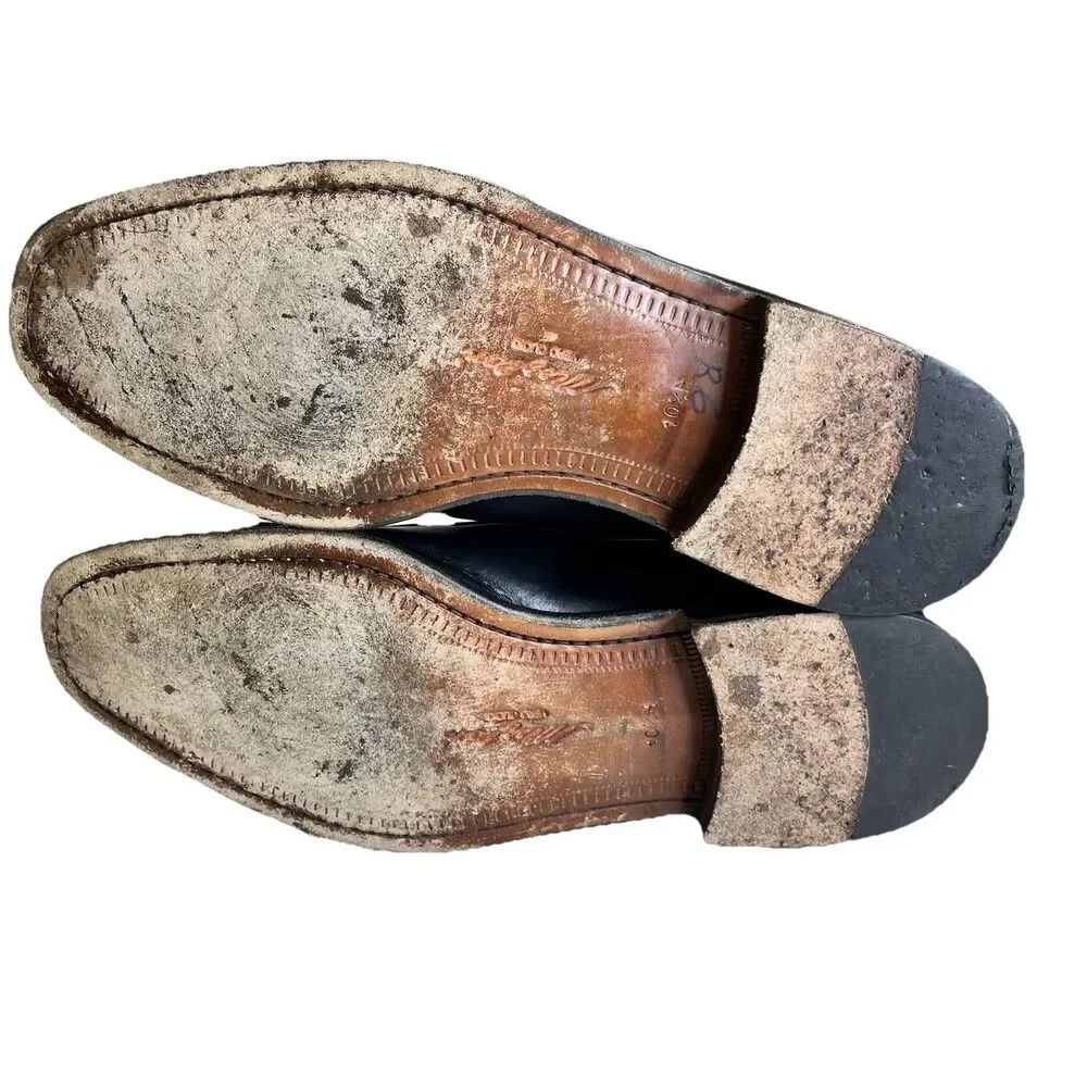 Mezlan Azores Loafer Men's 10.5M 2-Tone Oxford Leather Casual Dress Shoes Spain